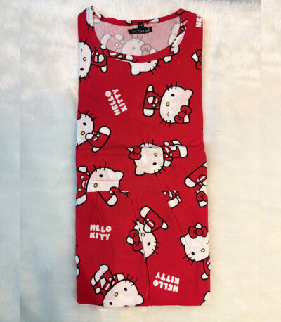 Bright, playful, and comfy! This Hello Kitty red lounge dress is the perfect mix of cute style and cozy comfort for all-day relaxation.