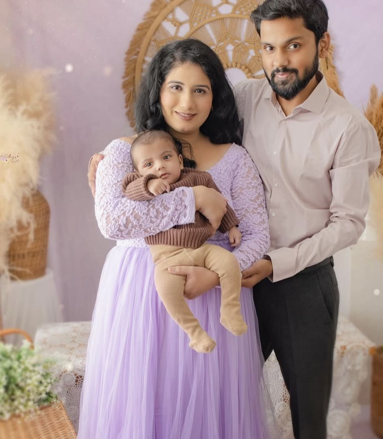 Lavender Full Hand Netted Gown 3