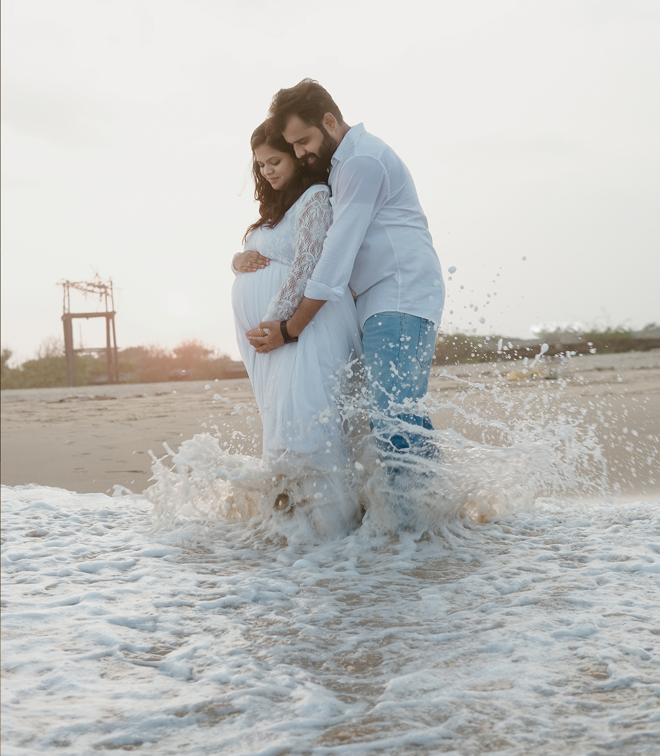 White Long Tail Gown 2